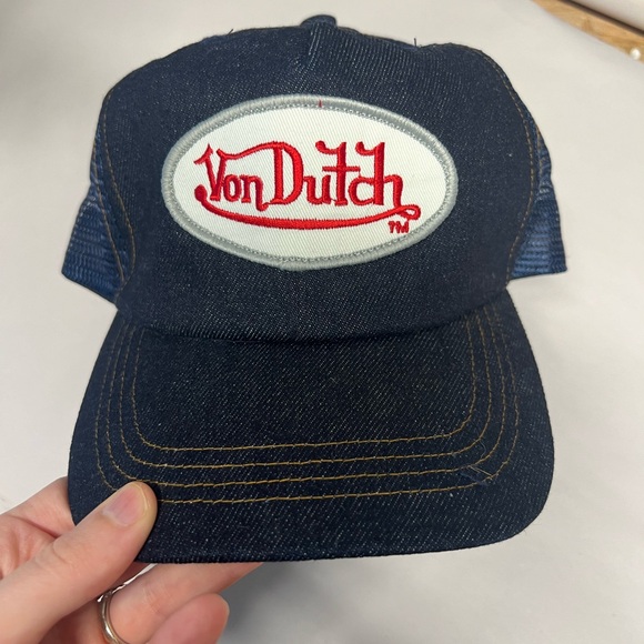 NWOT Von Dutch Denim Trucker Hat - Picture 1 of 6